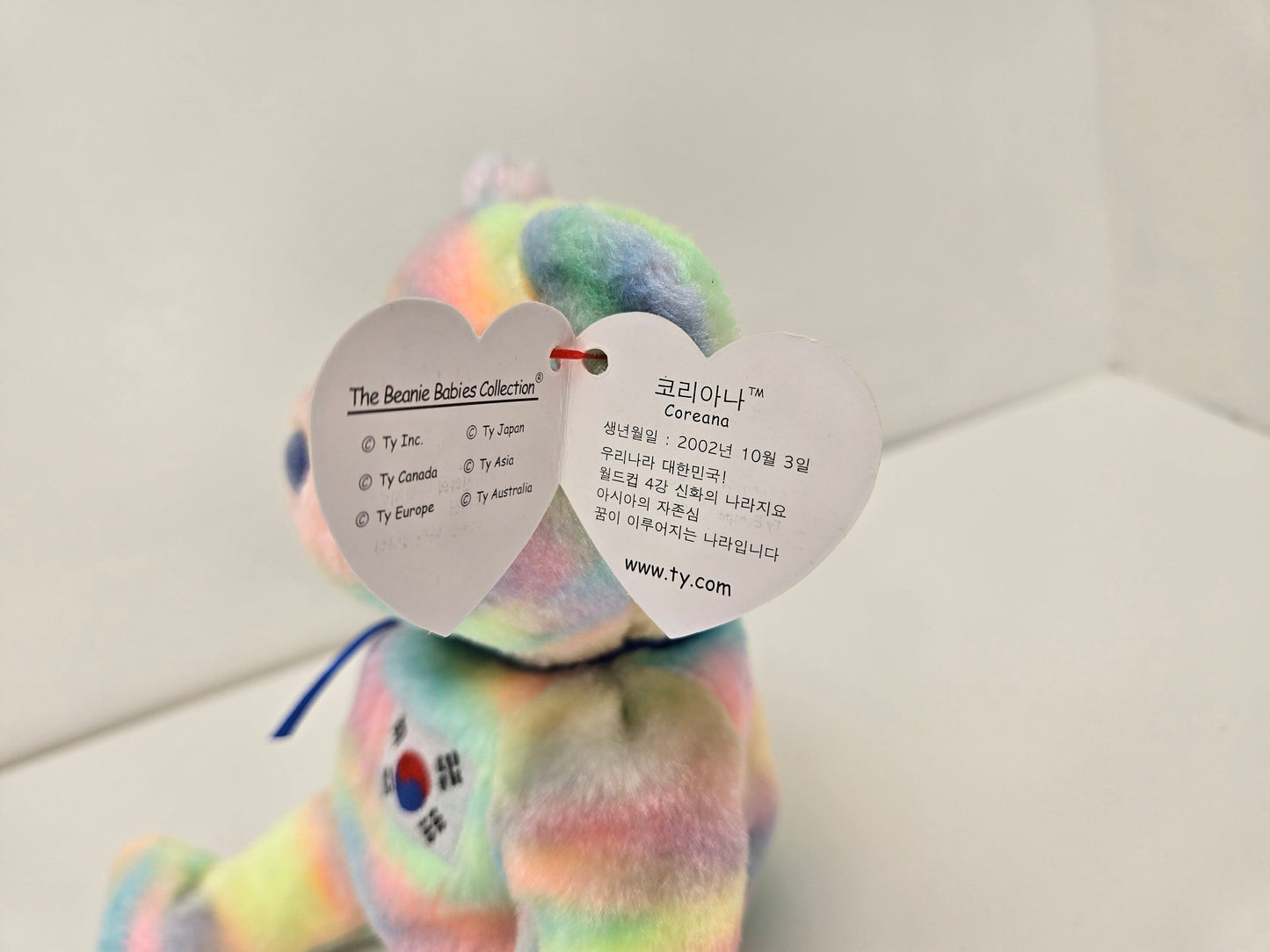 Ty Beanie Baby “Coreana” the Korea Exclusive Bear - One of Six in the Asia Pacific Set (8.5 inch)