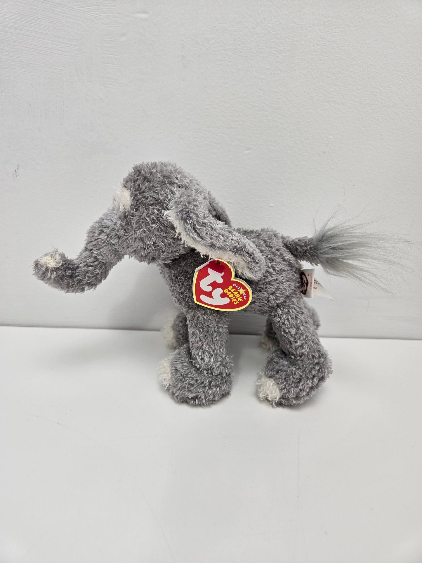 Ty Beanie Baby “Toot Toot” the Funny Grey Elephant (8 inch)