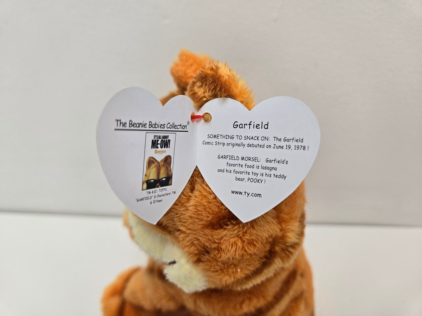 Ty Beanie Baby “Garfield” the Orange Cat! (7 inch)