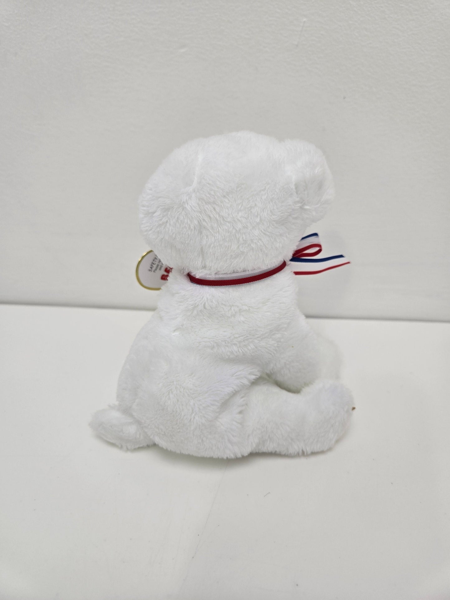 Ty Beanie Baby “Fireworks” the White 4th of July Dog! Beanie Baby of the Month! (5 inch)