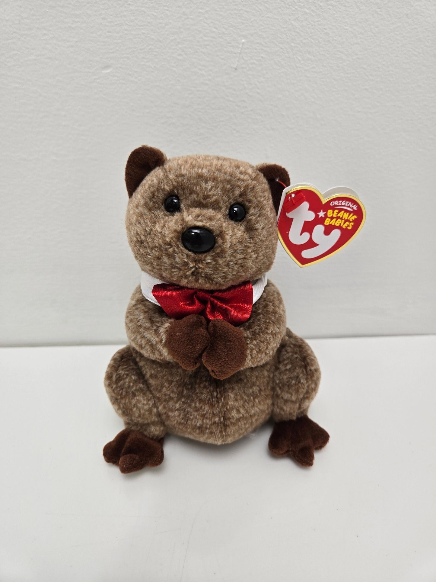 Ty Beanie Baby “Punxsutawney Phil” the Groundhog  - Chamber of Commerce Exclusive *Rare* (6.5 inch)