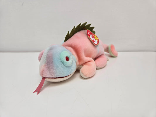 Ty Beanie Baby “Iggy” the Pastel Coloured Tie-Dye Iguana! (9 inch)