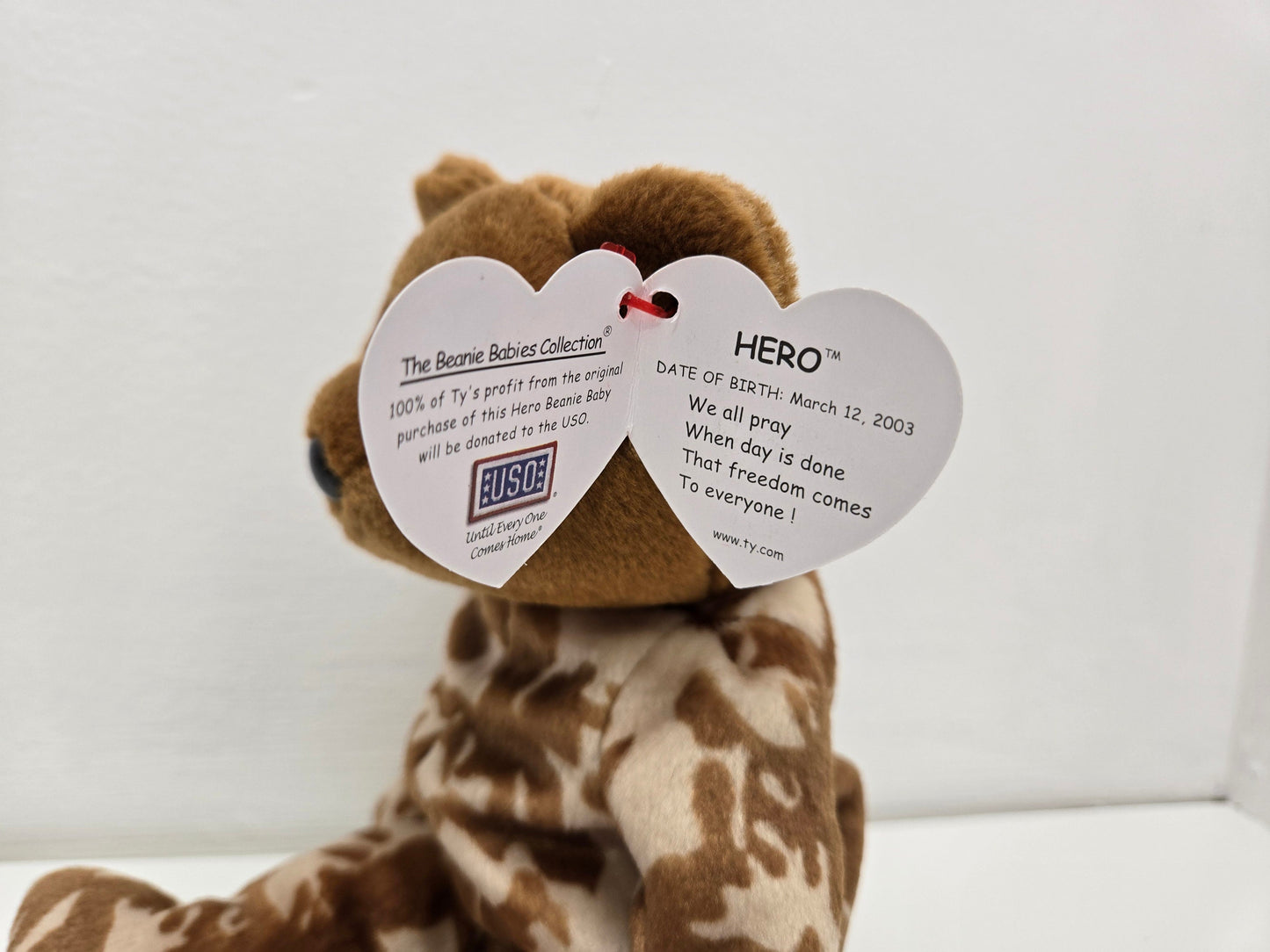 Ty Beanie Baby “Hero” the Military Bear - UK Exclusive Version (8.5 inch)