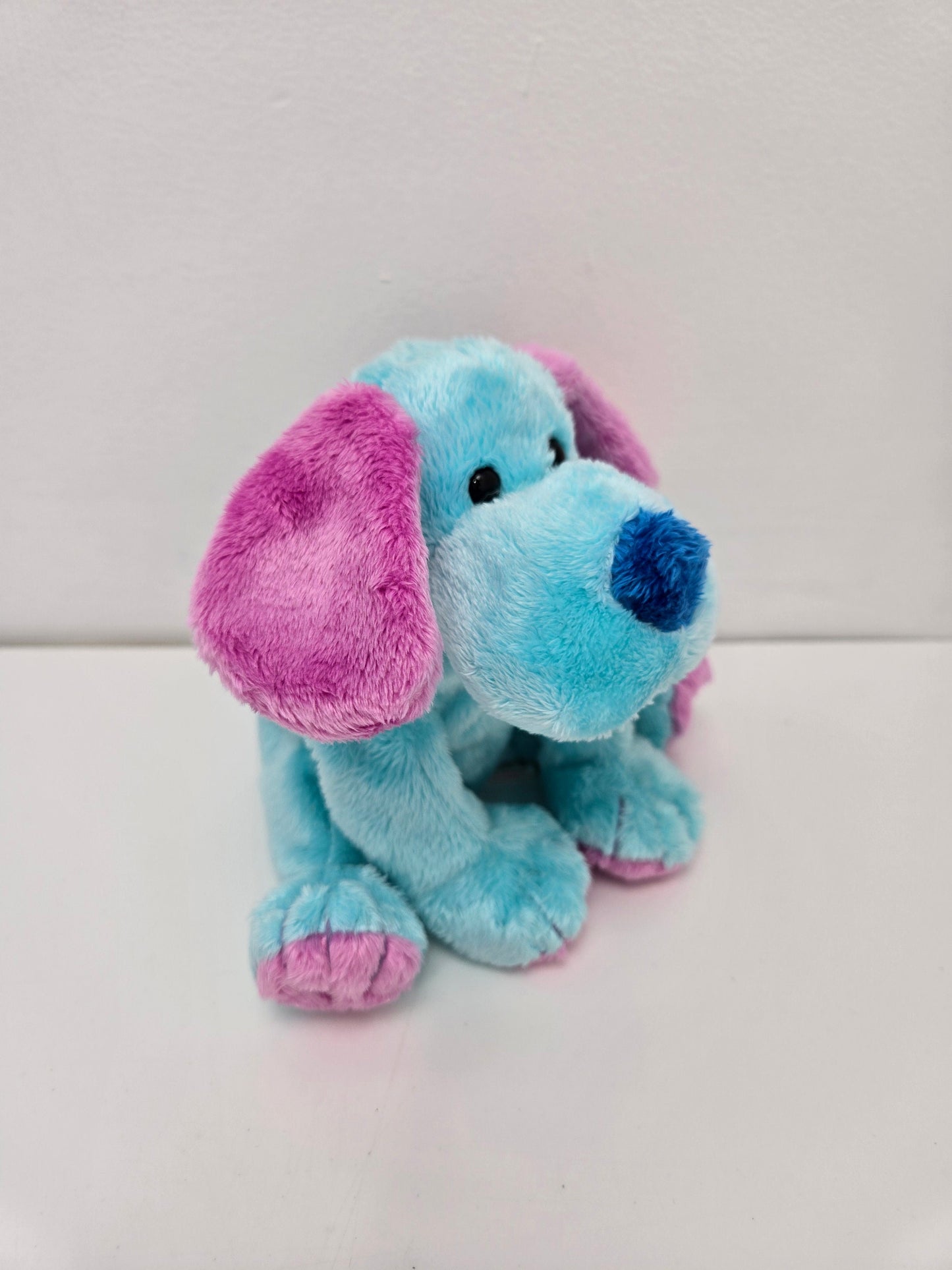 Ty Beanie Baby “Kookie” the Blue and Pink Circus Beanie Dog! (5.5 inch)