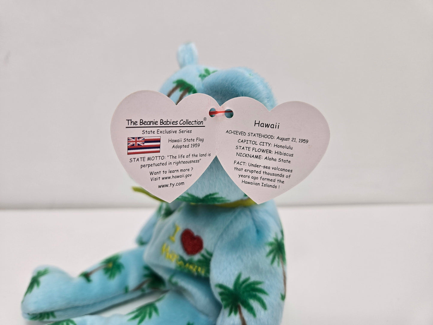 Ty Beanie Baby “I Love Hawaii” the Bear - State Exclusive (8.5 inch)