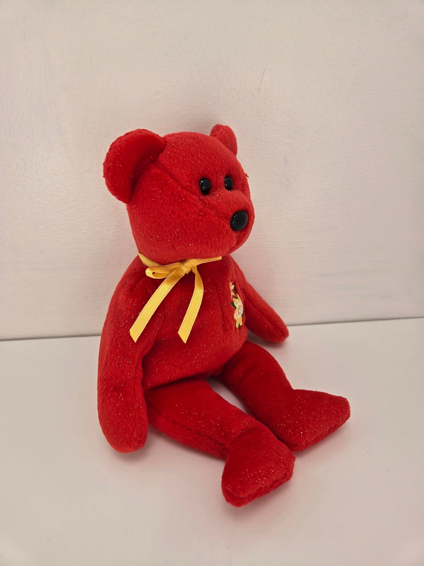 Ty Beanie Baby “Daffodil” the Red Bear - UK Exclusive (8.5 inch)