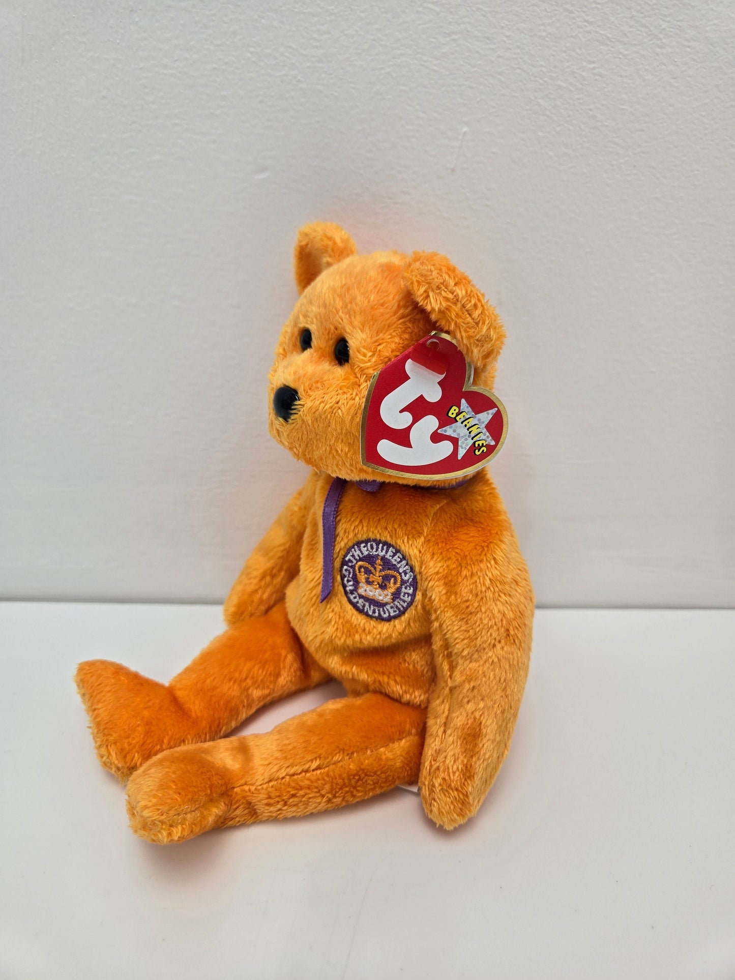 Ty Beanie Baby “Celebrations” the Highly Sought After Queen Elizabeth 50th Anniversary Golden Jubilee Bear - Country Exclusive