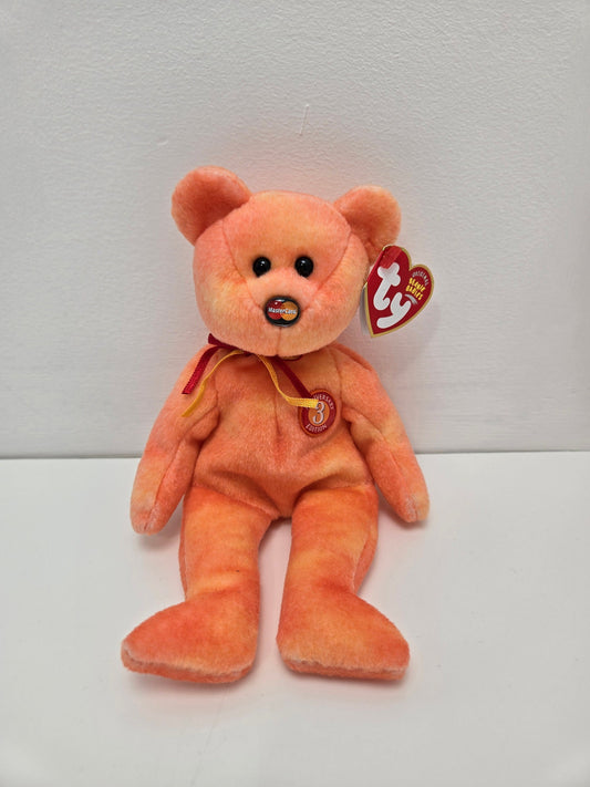 Ty Beanie Baby “M.C. Anniversary 3rd Edition” the Mastercard Anniversary Bear - Credit Card Exclusive (8.5 inch)