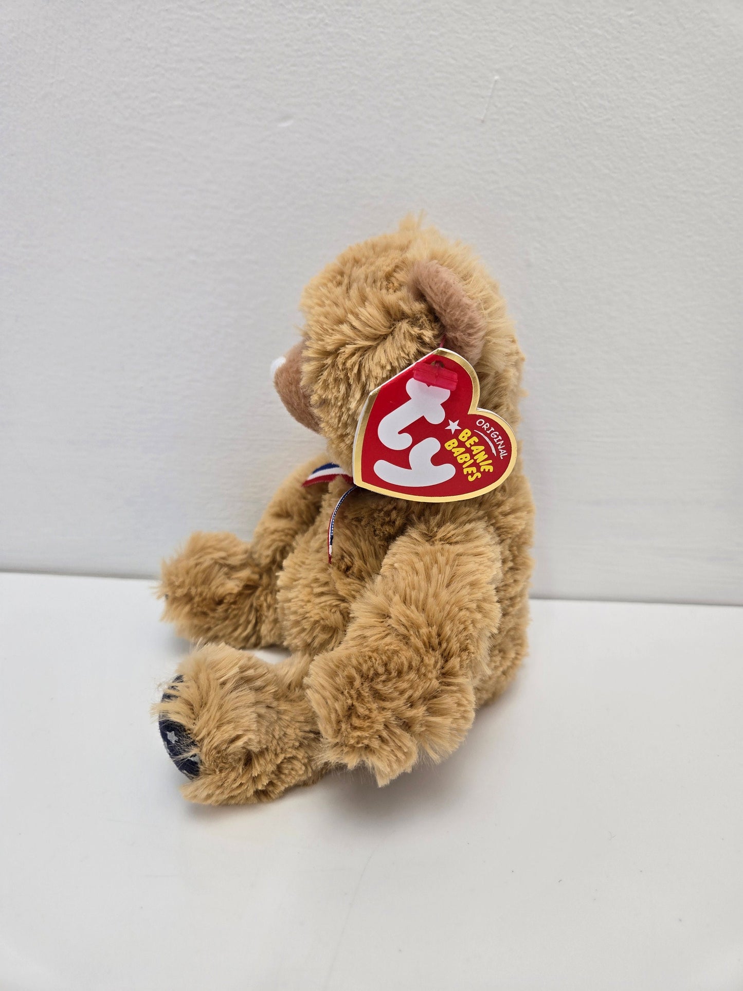 Ty Beanie Baby “Uncle Sam” the Tan / Light Brown American USA Bear (5.5 inch)