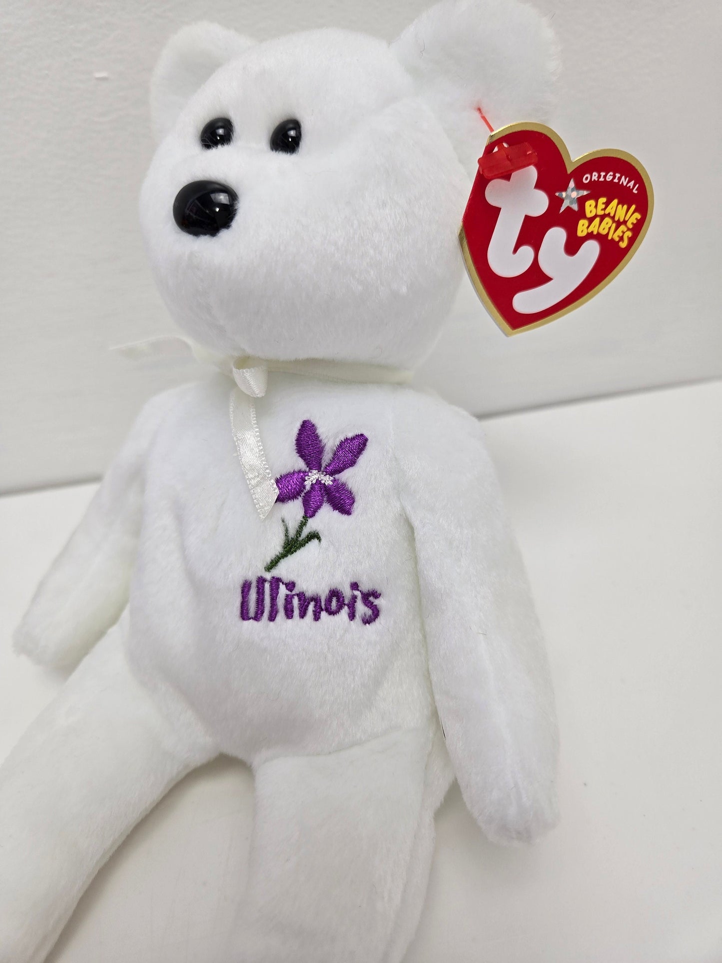 Ty Beanie Baby “Illinois Violet” the State Flower Bear - Show Exclusive (8.5 inch)