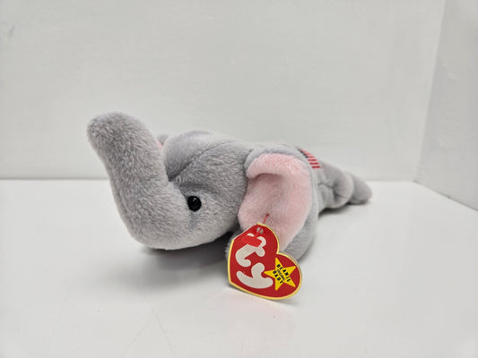 Ty Beanie Baby “Righty” the Patriotic Elephant - USA Flag embroidered on Back - Original Release (8 inch)