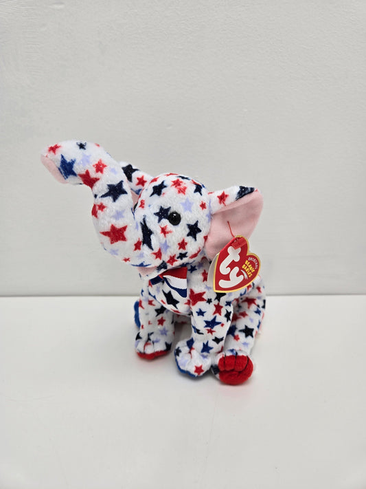 Ty Beanie Baby “Righty” the USA Elephant (7 inch)