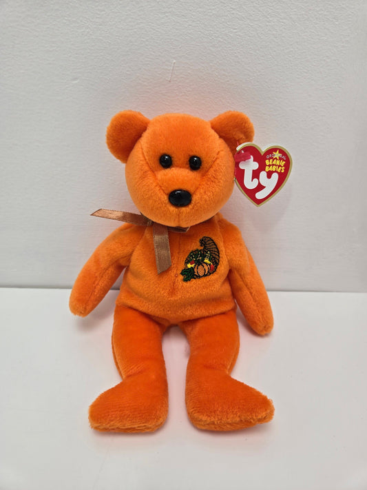 Ty Beanie Baby “Thankful” the Orange Thanksgiving Bear - Internet Exclusive (8.5 inch)