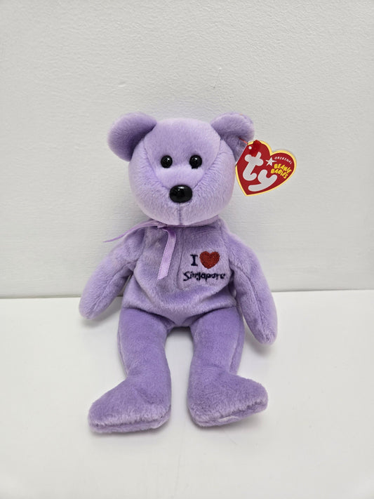 Ty Beanie Baby “Singapore” the  I Love Singapore Bear - Asia Pacific Exclusive (8.5 inch)