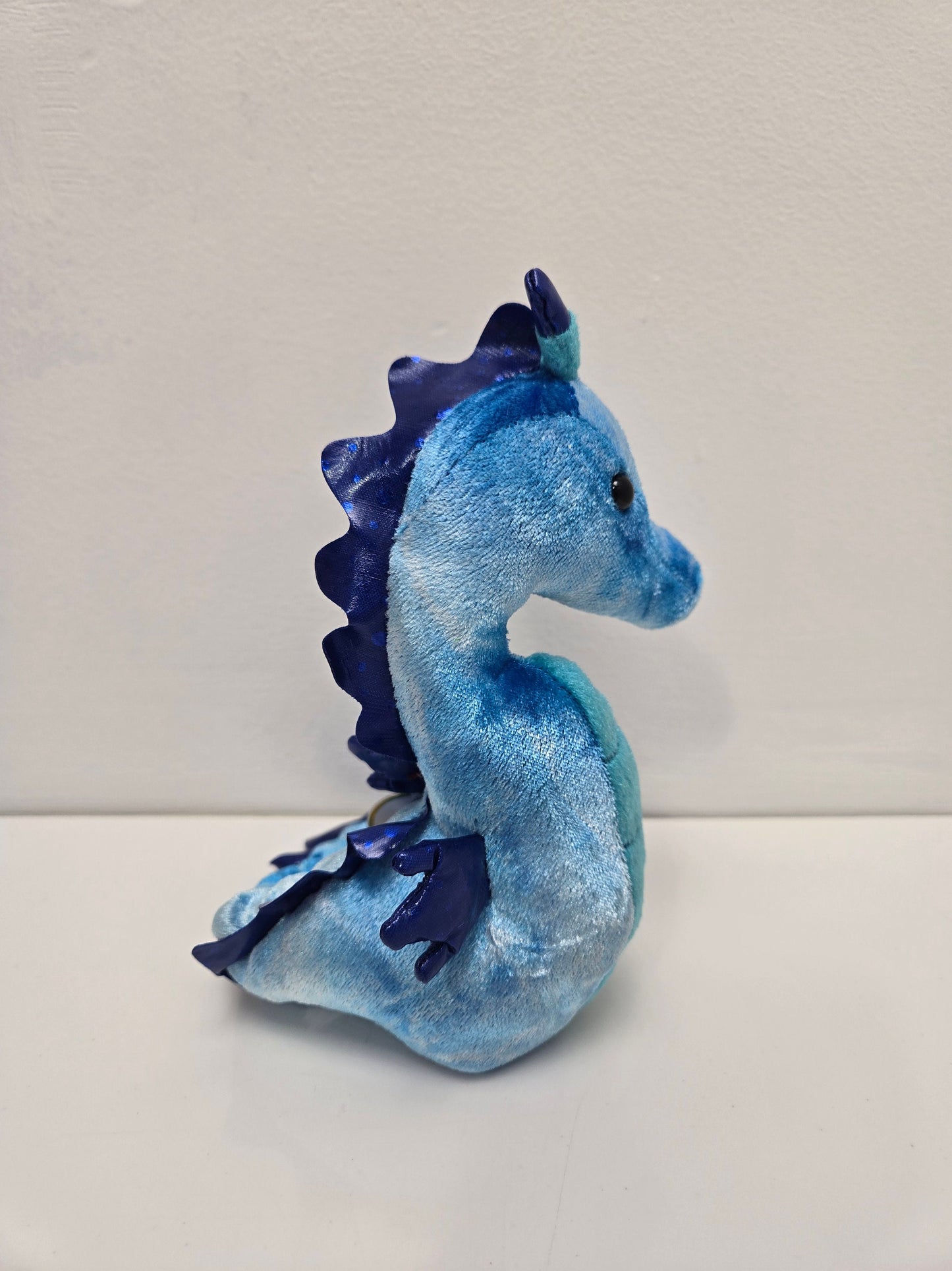 Ty Beanie Baby “Trident” the Blue Seahorse - Beanie Baby of the Month! (7 inch)