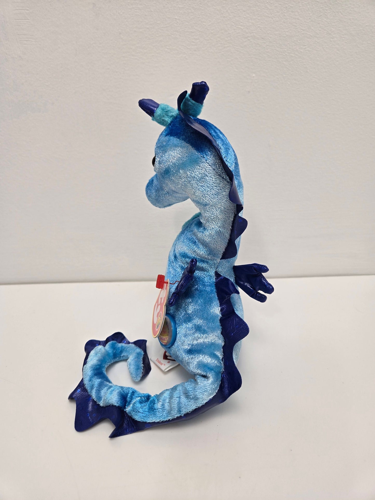 Ty Beanie Baby “Trident” the Blue Seahorse - Beanie Baby of the Month! (7 inch)