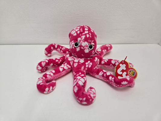 Ty Beanie Baby “Surfin” the Pink Octopus  - Beanie Baby of the Month (7.5 inch)