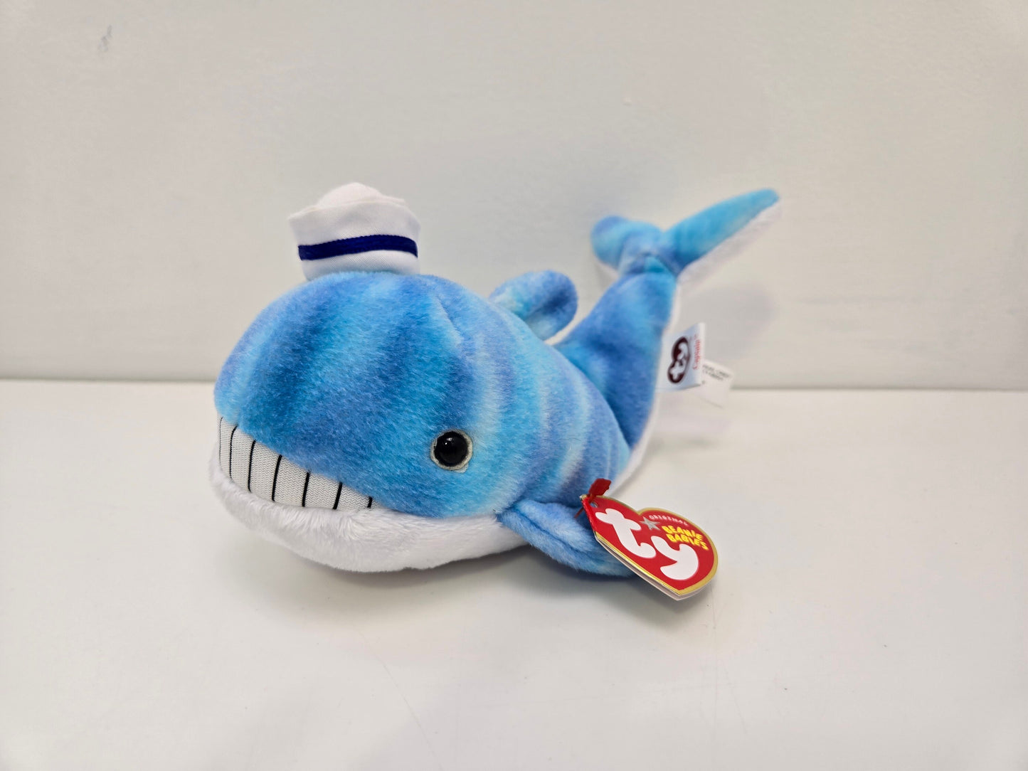 Ty Beanie Baby “Captain” the Blue Whale (7 inch)