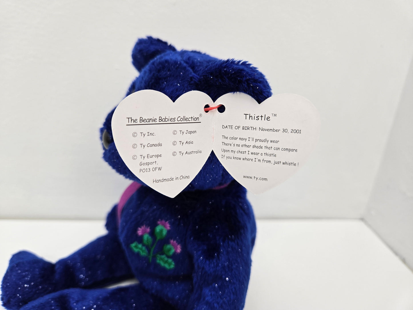 Ty Beanie Baby “Thistle” the Bear - UK Exclusive *Rare* (8.5 inch)