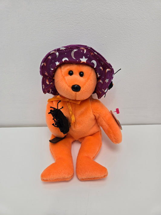 Ty Beanie Baby “Prunella” the Halloween Witch Bear - Hallmark Gold Crown Exclusive (9 inch)