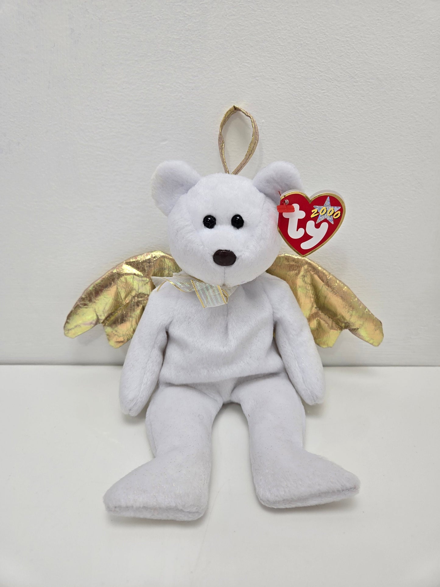 Ty Beanie Baby “Halo 2” the Angel Bear with Gold Wings (8.5 inch)