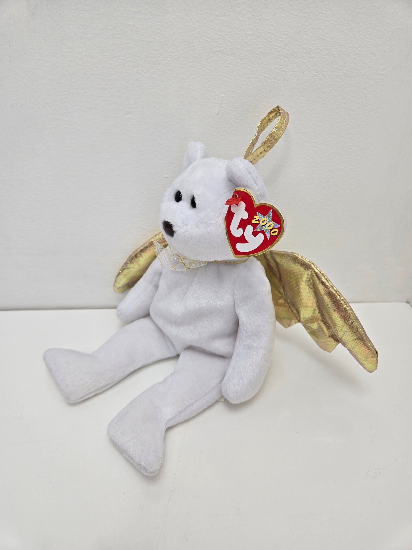 Ty Beanie Baby “Halo 2” the Angel Bear with Gold Wings (8.5 inch)