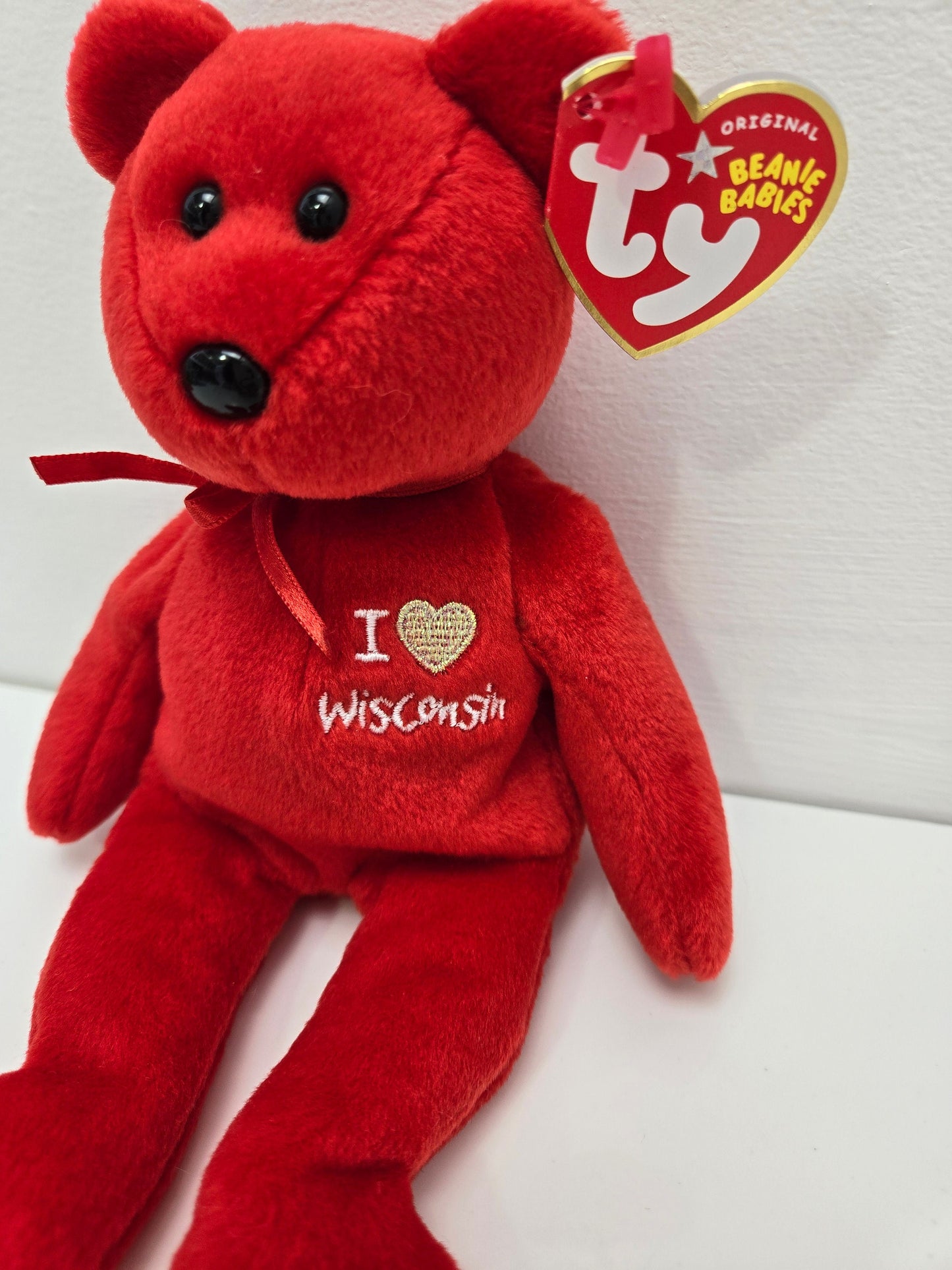 Ty Beanie Baby “Wisconsin” the I Love Wisconsin Bear - State Exclusive (8.5 inch)