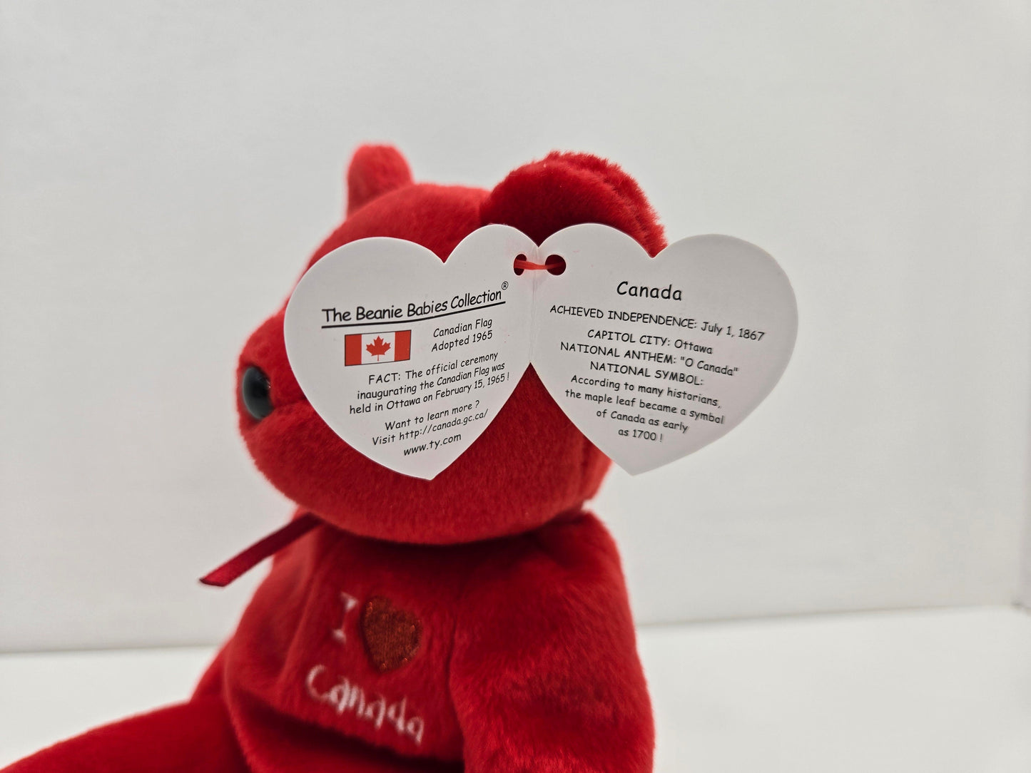 Ty Beanie Baby “Canada” the I Love Canada Bear - Canada Exclusive (8.5 inch)