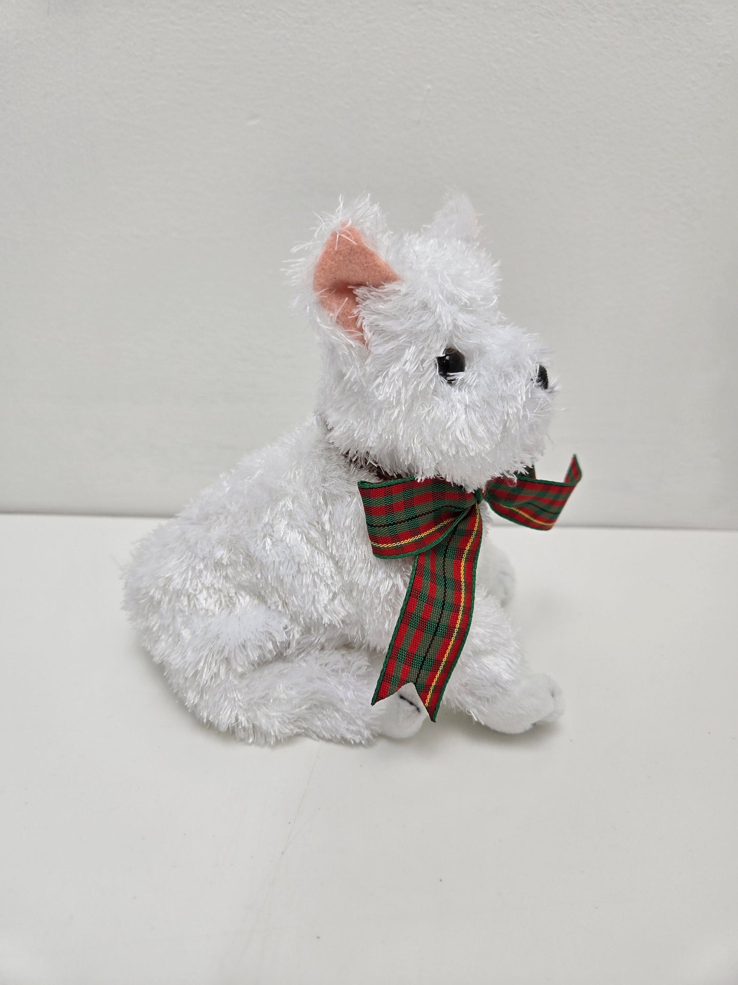 Ty Beanie Baby “Kirby” the West Highland Terrier Dog with Plaid Scarf! (5.5 inch)