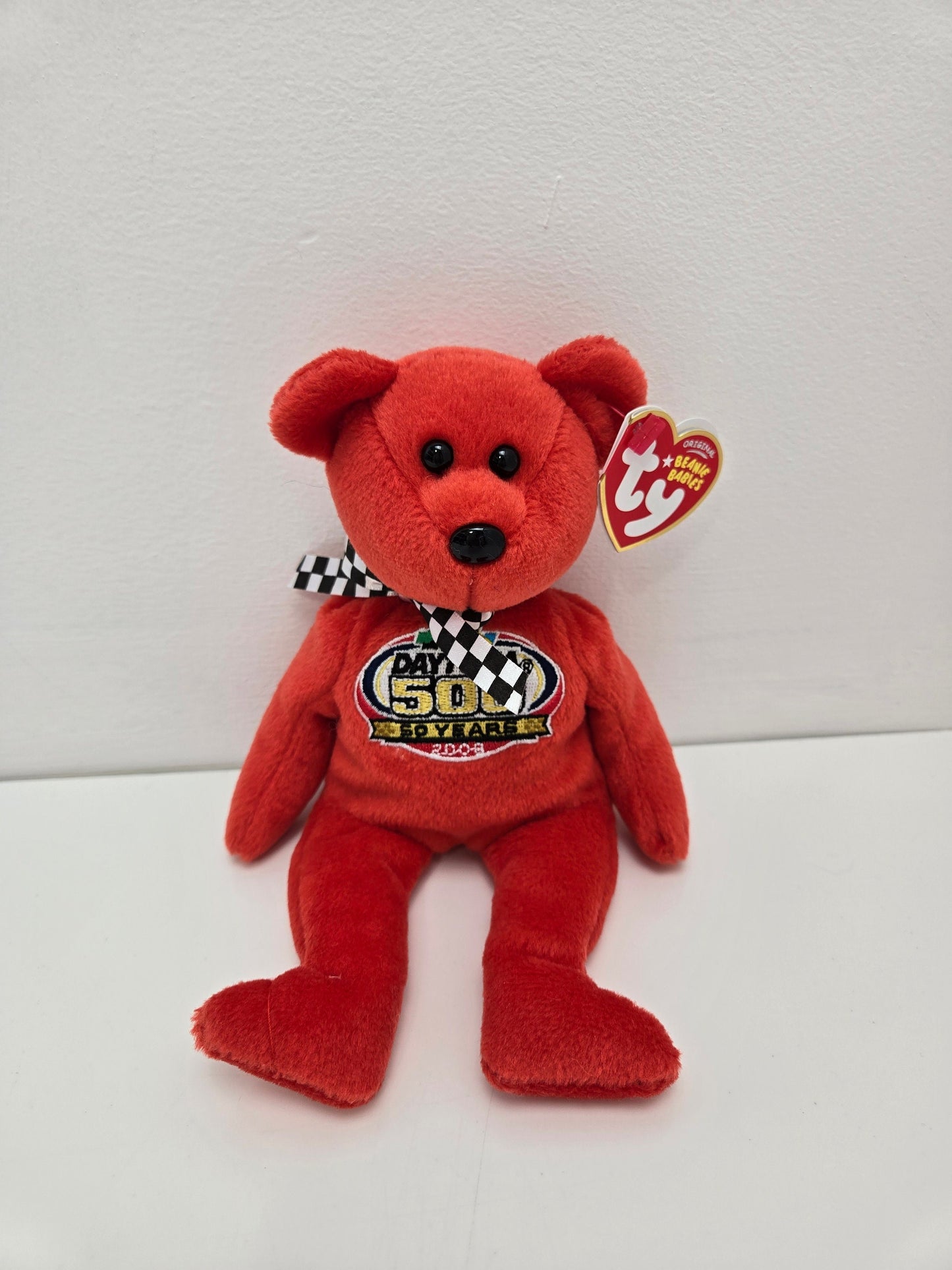 Ty Beanie Baby “Racing Gold” the Red Nascar Daytona 500 Bear (8.5 inch)