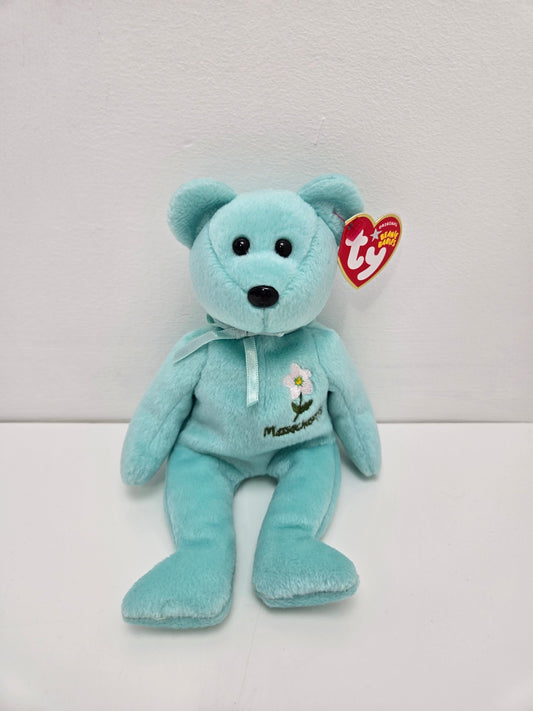 Ty Beanie Baby “Massachusetts Mayflower” the State Flower Bear (8.5 inch)