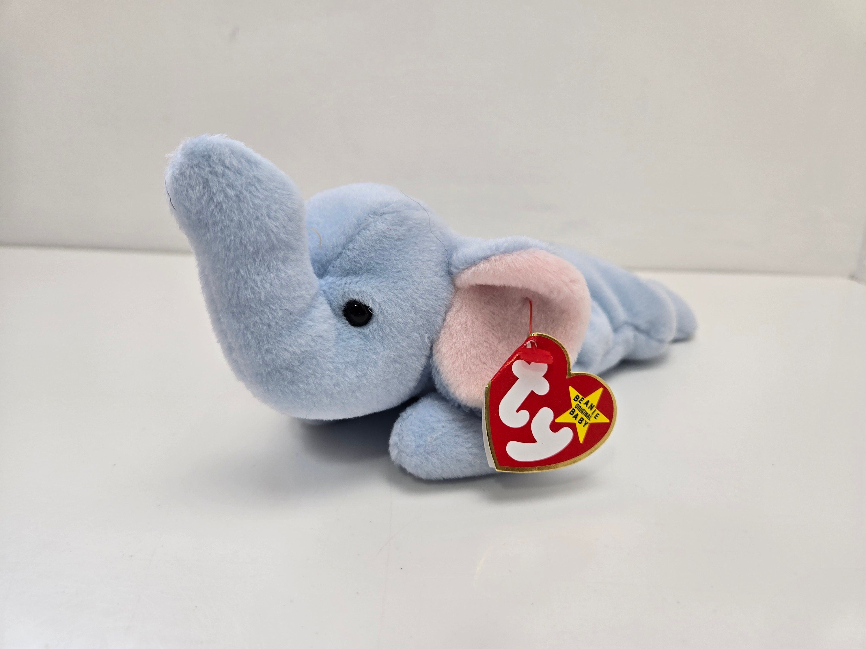 Ty Beanie Baby Peanut the Light Blue Elephant 9 inch ChasingBeanies