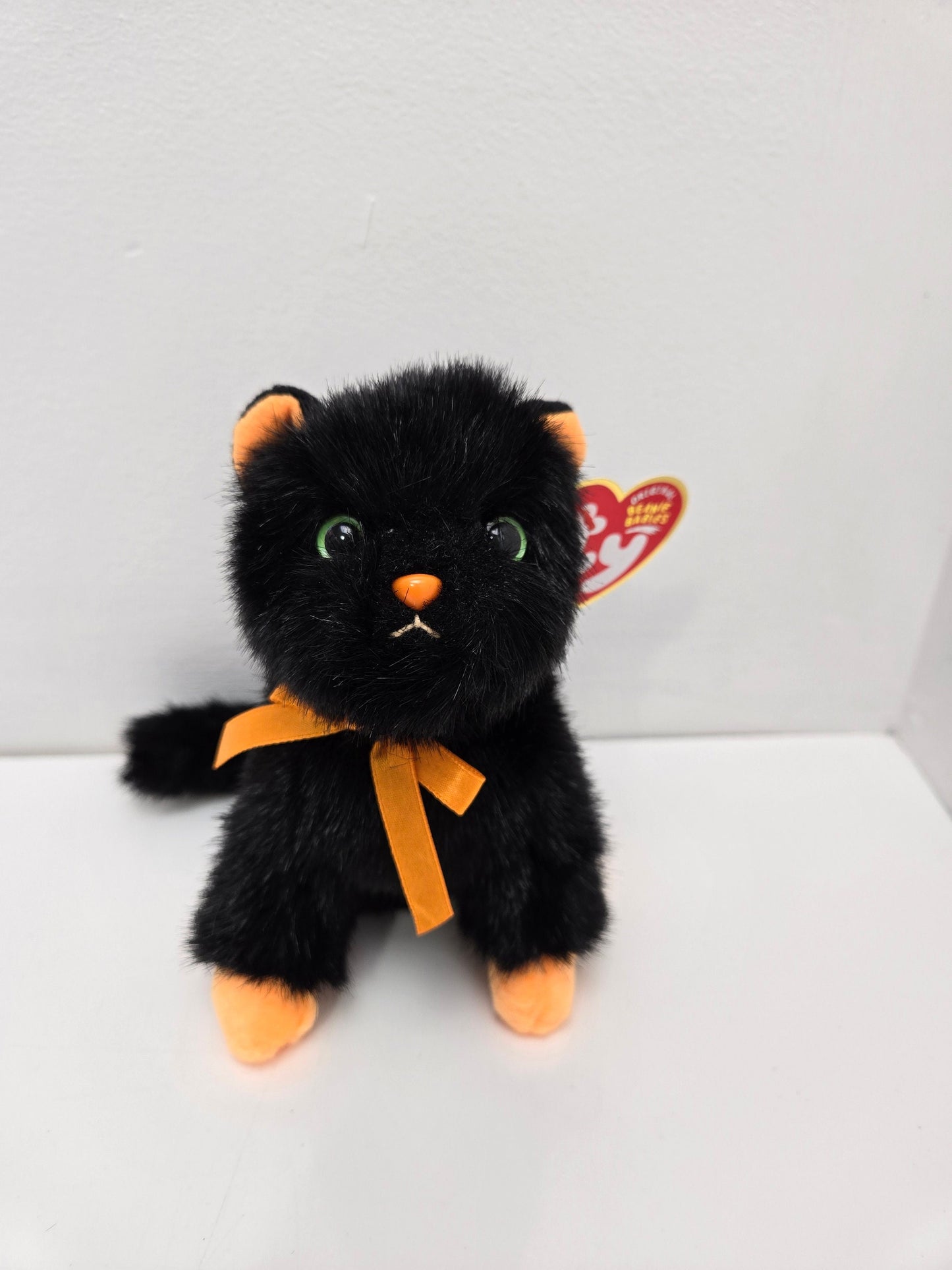 Ty Beanie Baby “Jinxy” the Black and Orange Halloween cat - Internet Exclusive (6 inch)