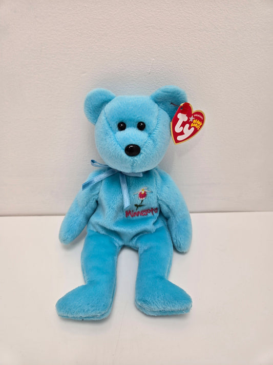 Ty Beanie Baby “Minnesota Lady’s Slipper” the Minnesota Flower Bear (8.5 inch)