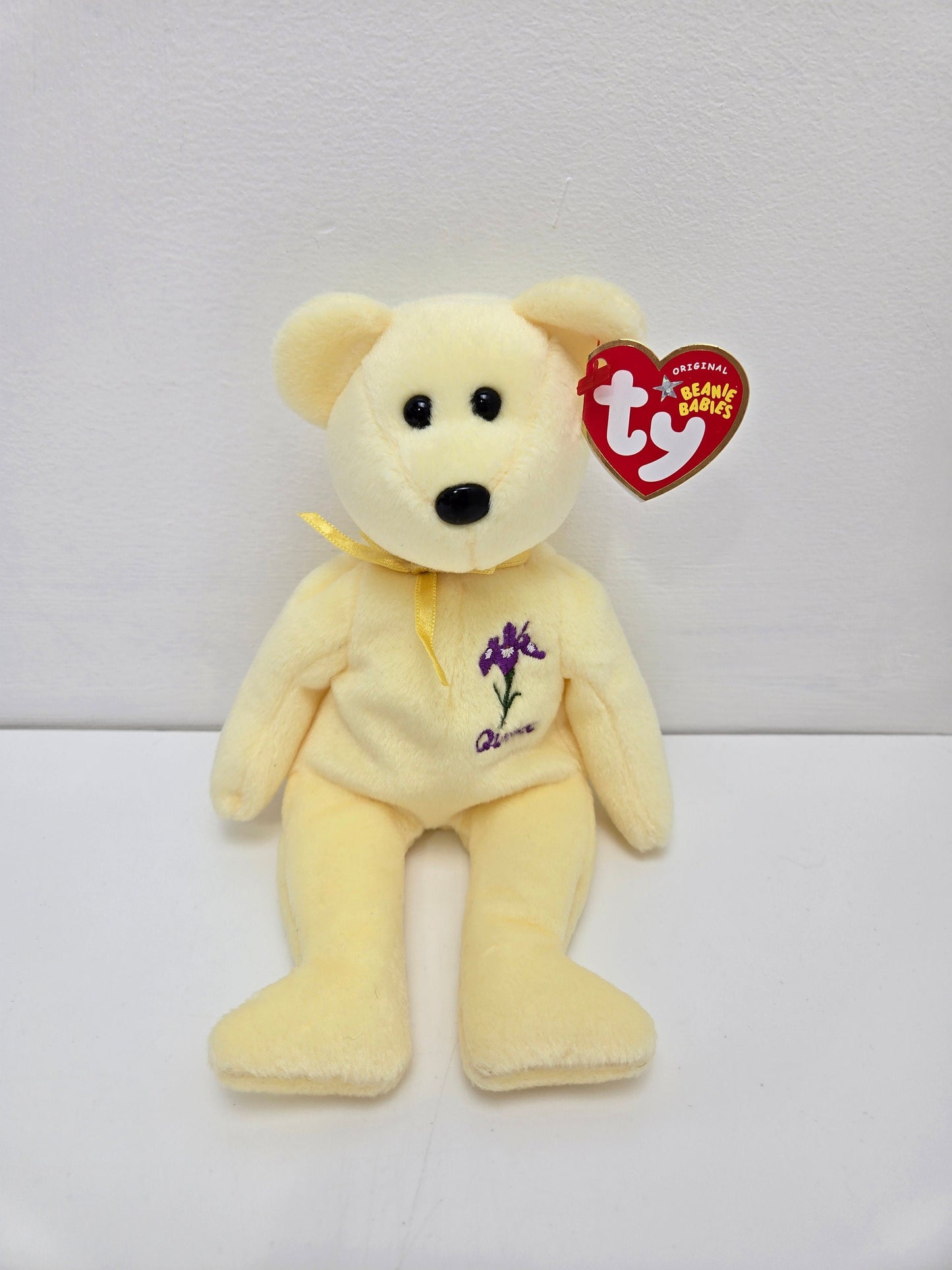 Ty Beanie Baby “Quebec Iris Versicolor” the Bear - Canada Show Exclusive (8.5 inch)