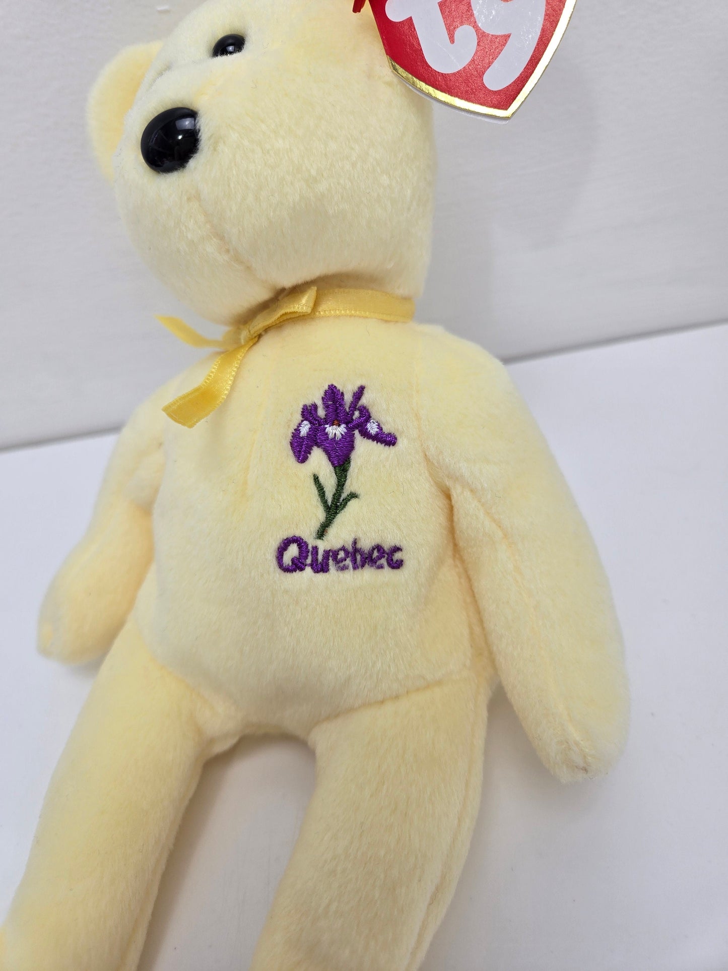 Ty Beanie Baby “Quebec Iris Versicolor” the Bear - Canada Show Exclusive (8.5 inch)