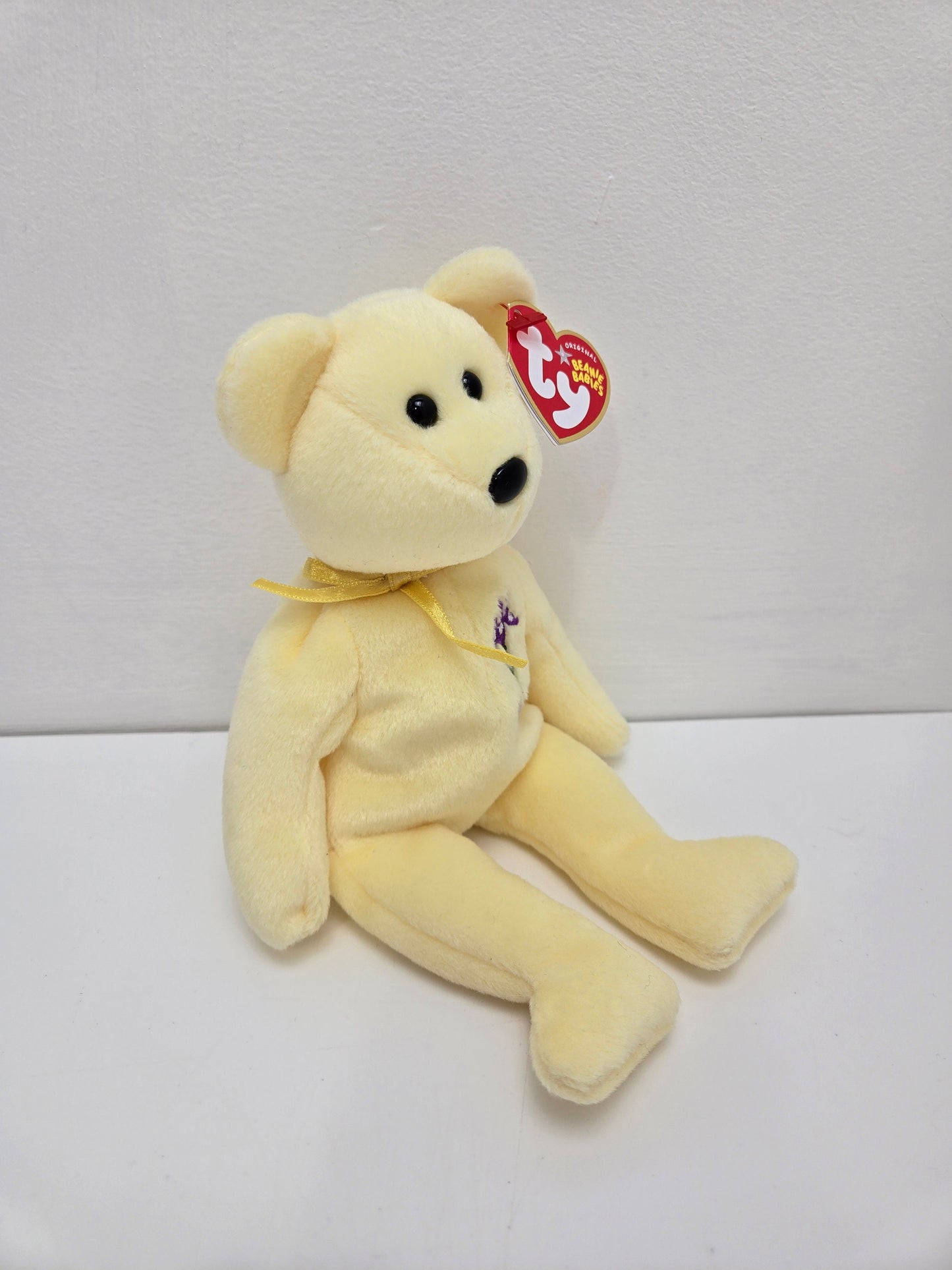 Ty Beanie Baby “Quebec Iris Versicolor” the Bear - Canada Show Exclusive (8.5 inch)