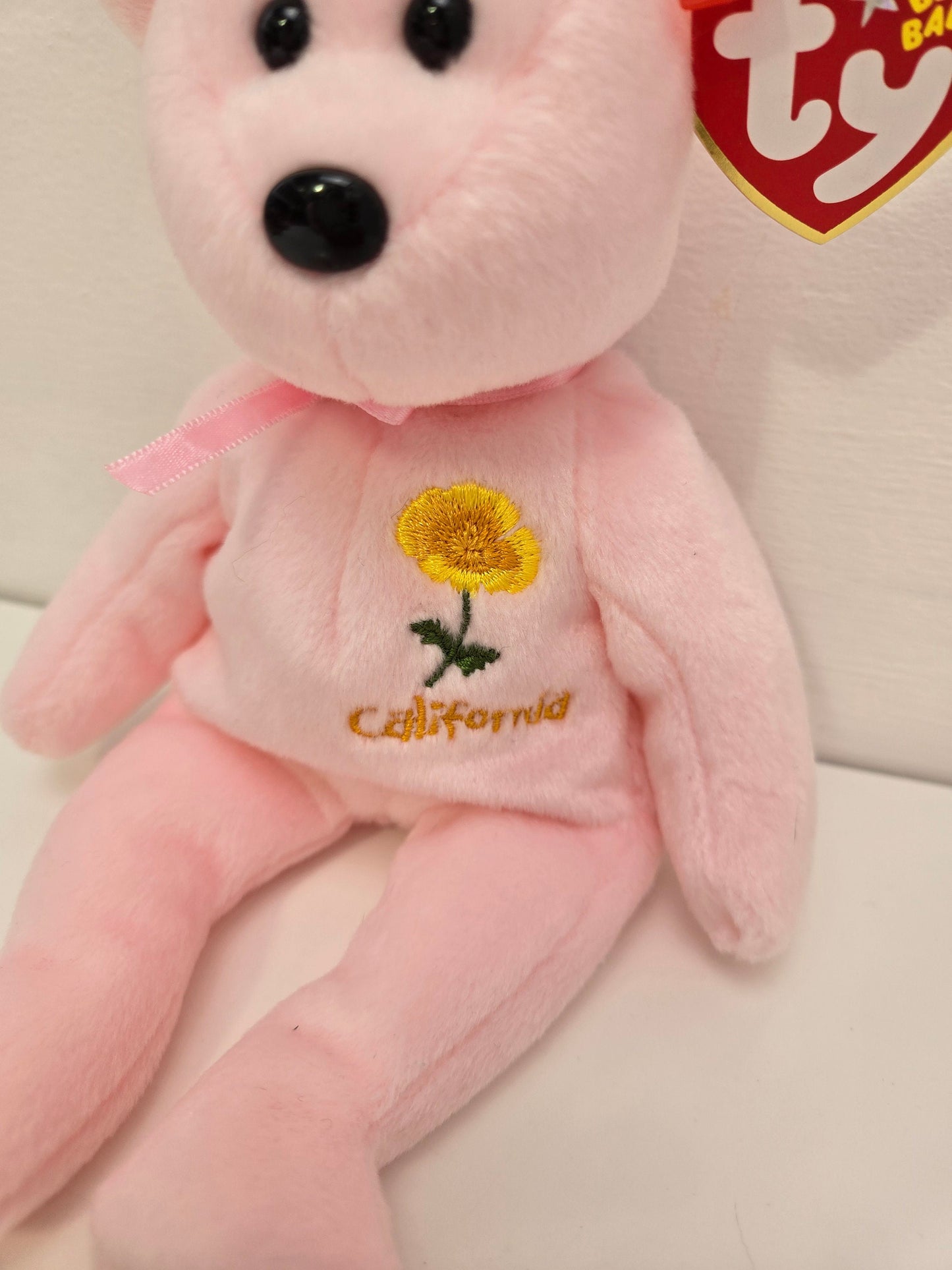 Ty Beanie Baby “California Poppy” the California State Flower Bear - Trade Show Exclusive (8.5 inch)