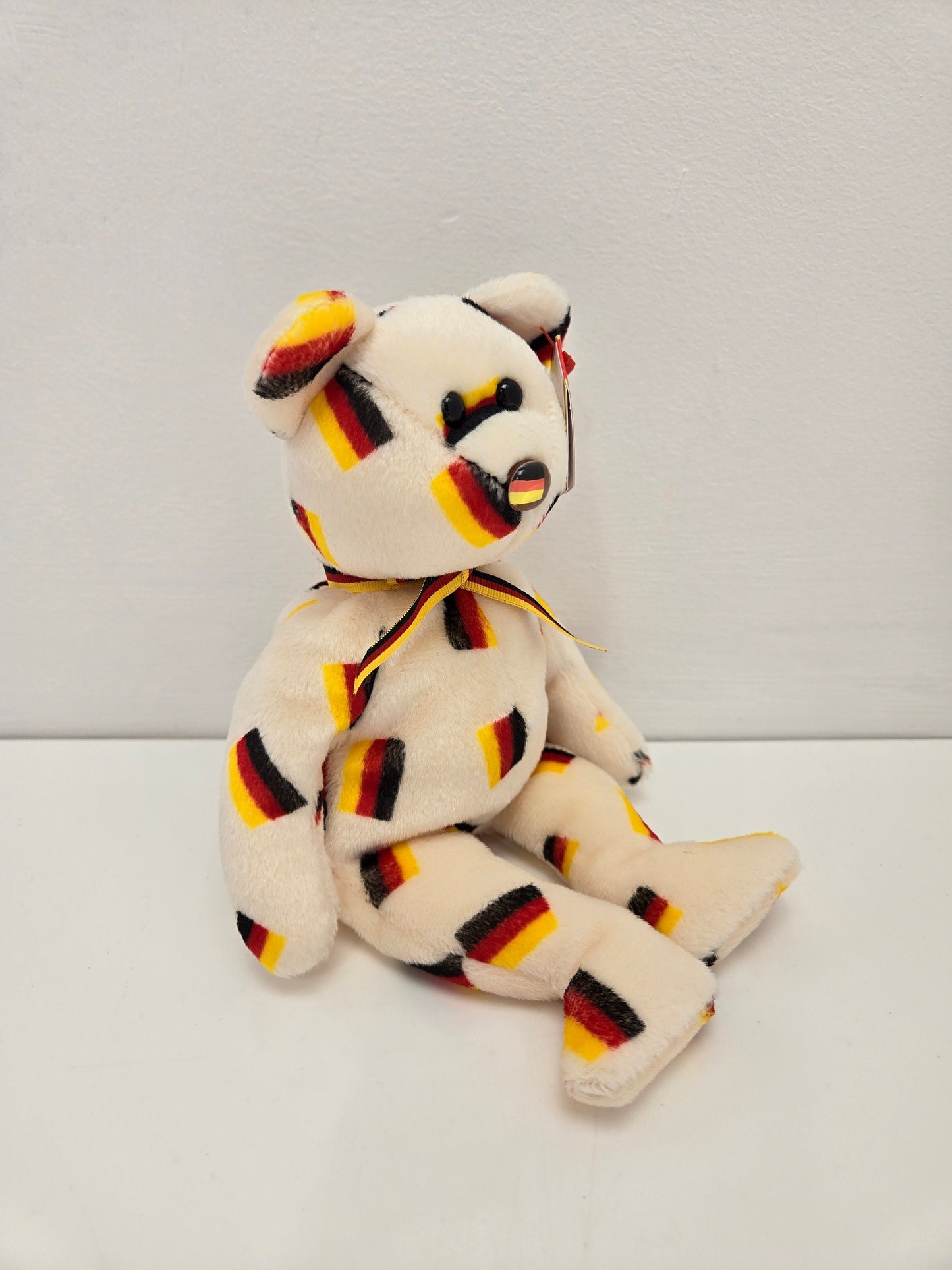 Ty Beanie Baby “Deutschland” the German Bear with German Flags - Flag Nose Version (8.5 inch)