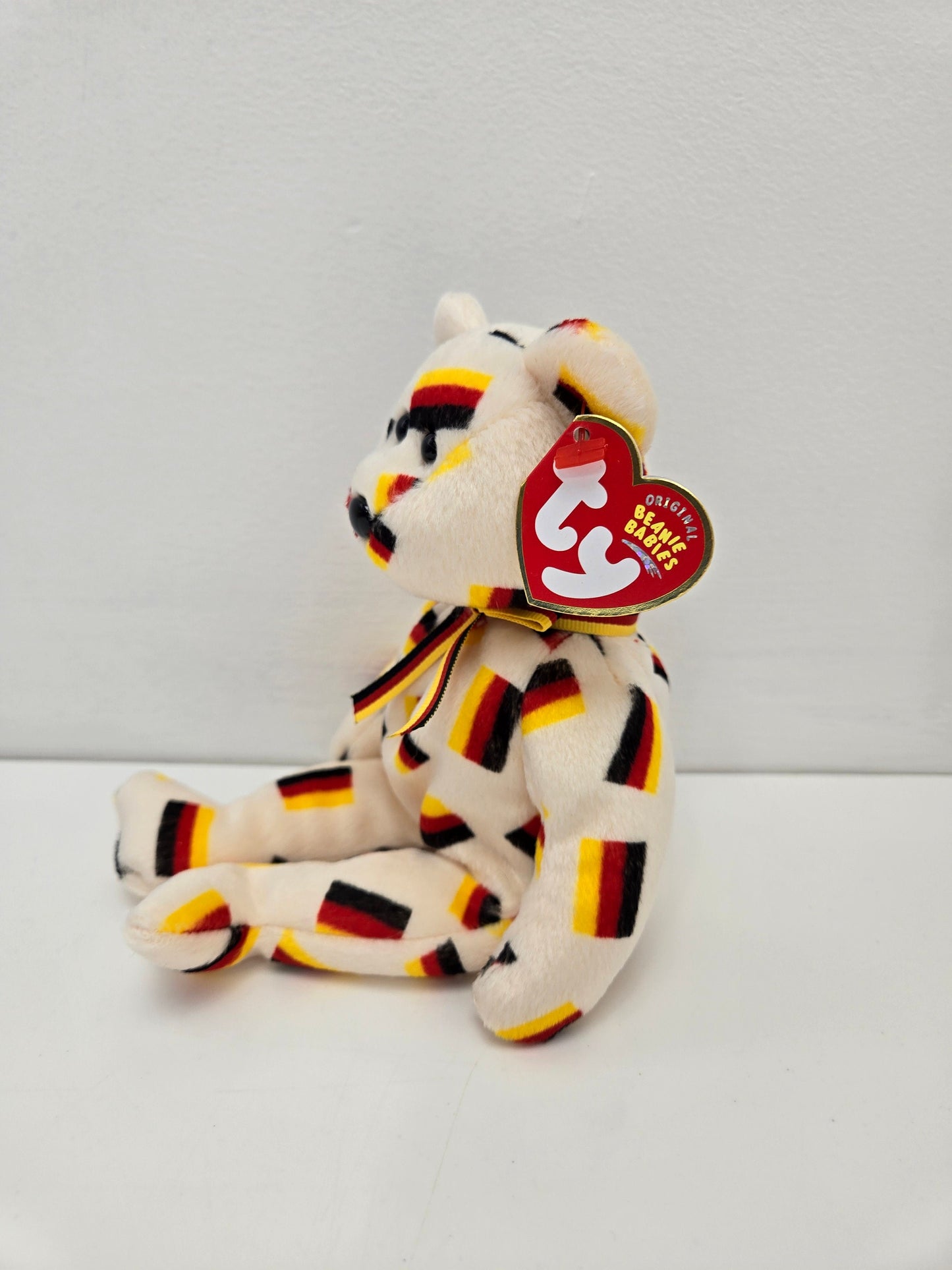 Ty Beanie Baby “Deutschland” the German Bear with German Flags - Black Nose Version (8.5 inch)