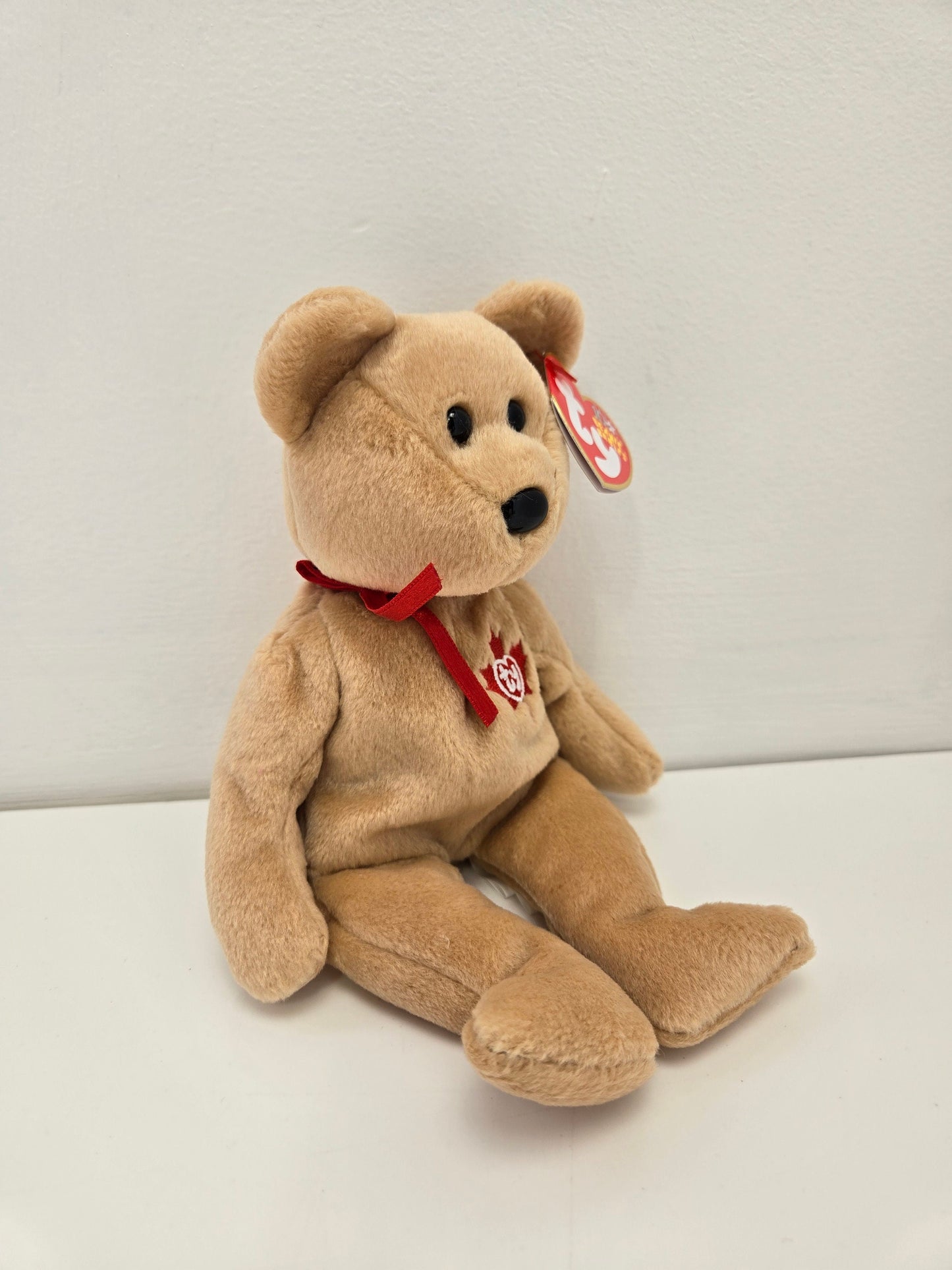 Ty Beanie Baby “True” the Canadian Bear with Maple Leaf on Chest - Canada Exclusive (8.5 inch)