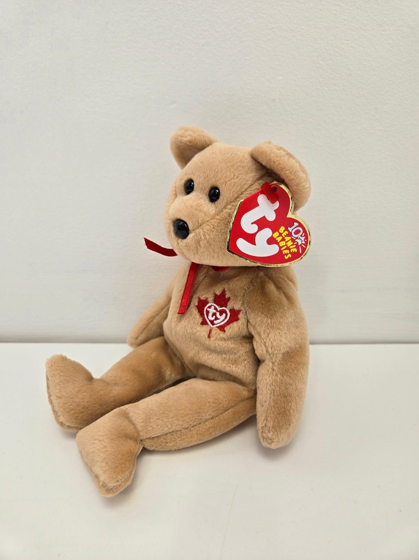 Ty Beanie Baby “True” the Canadian Bear with Maple Leaf on Chest - Canada Exclusive (8.5 inch)