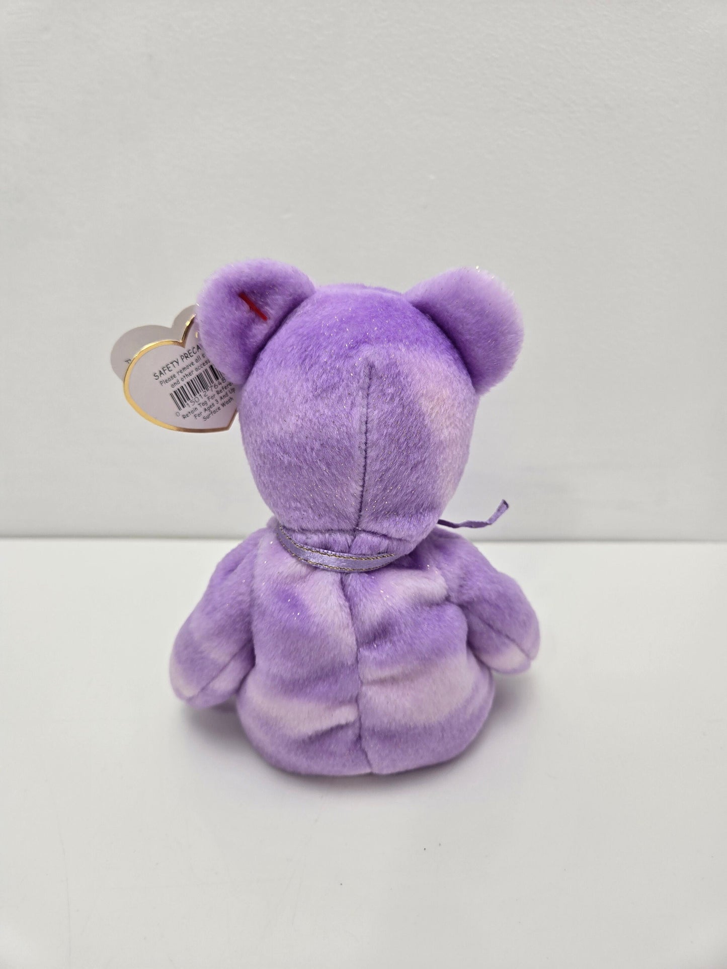 Ty Beanie Baby “Yours Truly” the Purple Bear - Hallmark Gold Crown Exclusive (8.5 inch)