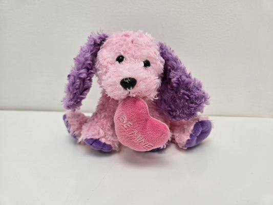 Ty Beanie Baby “Sweetiekins” the Purple and Pink Dog Holding a Heart that says Be Mine - Hallmark Gold Crown Exclusive (5 inch)