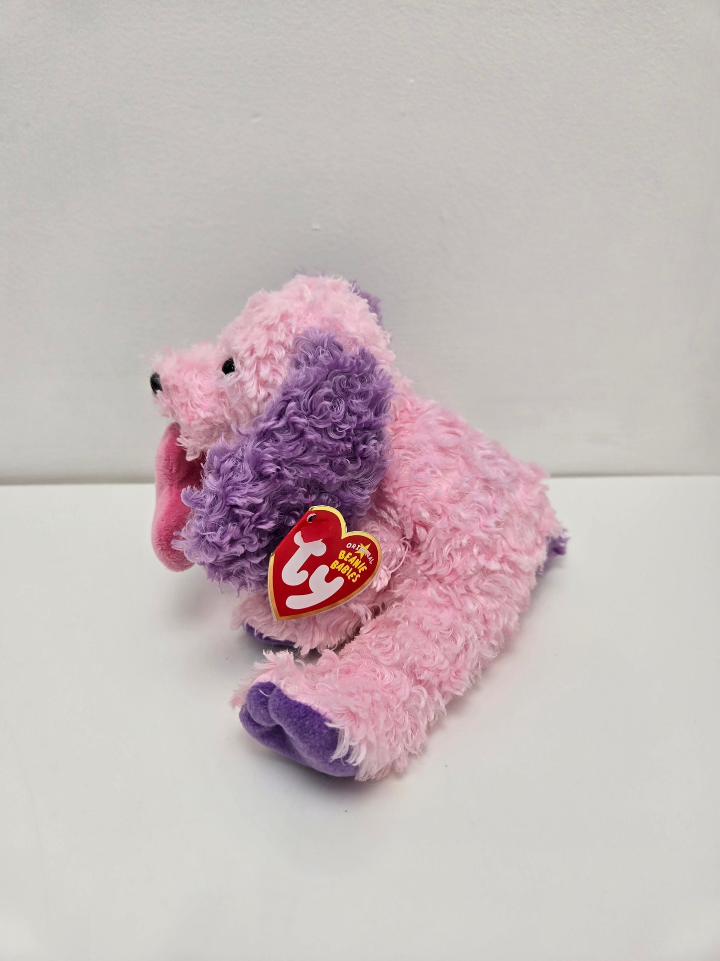 Ty Beanie Baby “Sweetiekins” the Purple and Pink Dog Holding a Heart that says Be Mine - Hallmark Gold Crown Exclusive (5 inch)