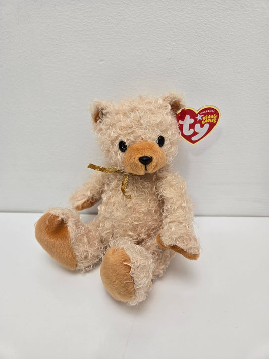 Ty Beanie Baby “Curls” the Curly Teddy Bear! (6 inch)