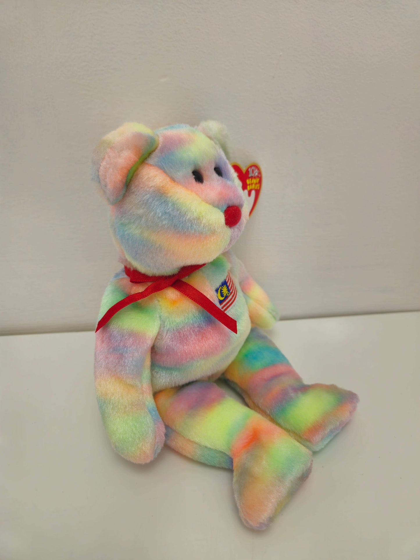 Ty Beanie Baby “Wirabear” the Malaysia Exclusive Bear - One of Six in the Asia Pacific Set (8.5 inch)