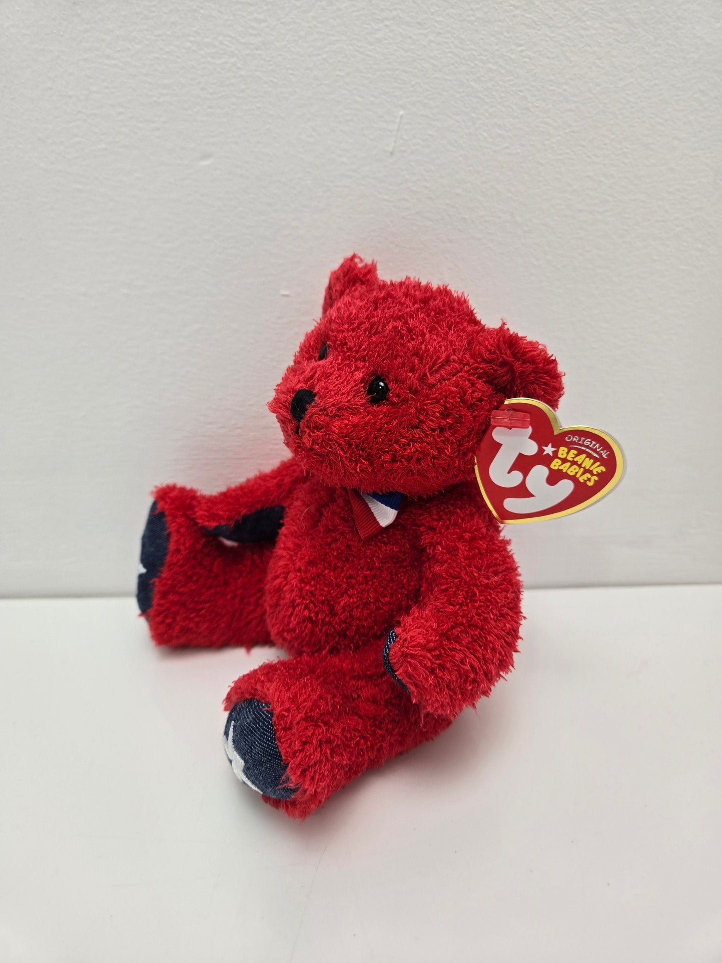 Ty Beanie Baby “Sparklers” the Red Patriotic Bear  - Internet Exclusive (5.5 inch)