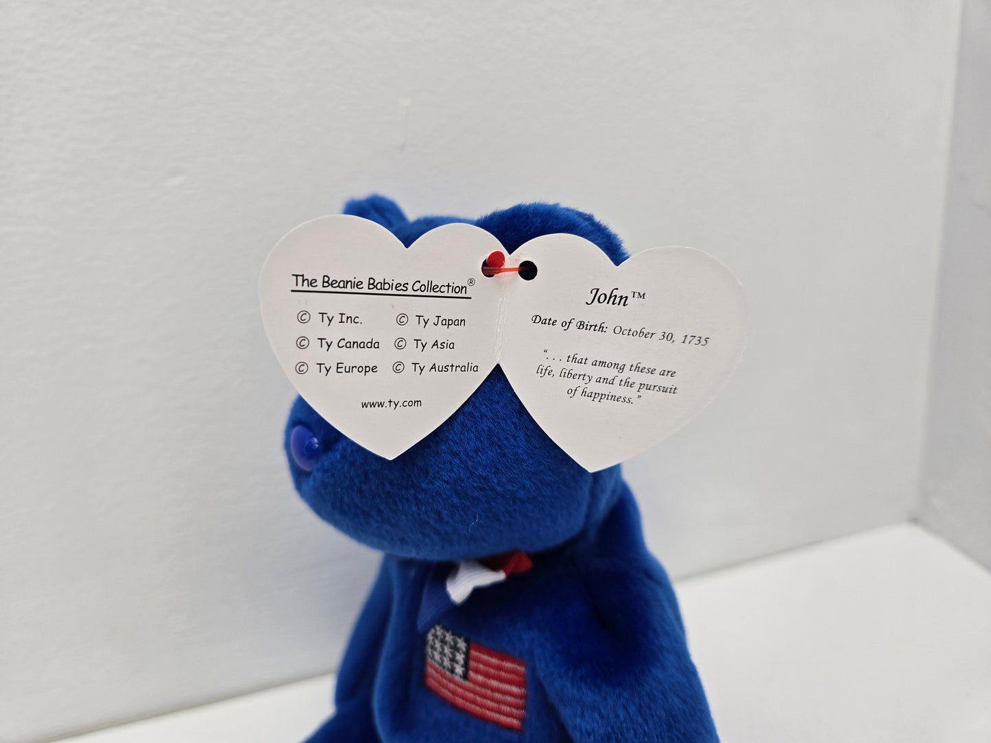 Ty Beanie Baby “John” the Patriotic Bear (8.5 inch)