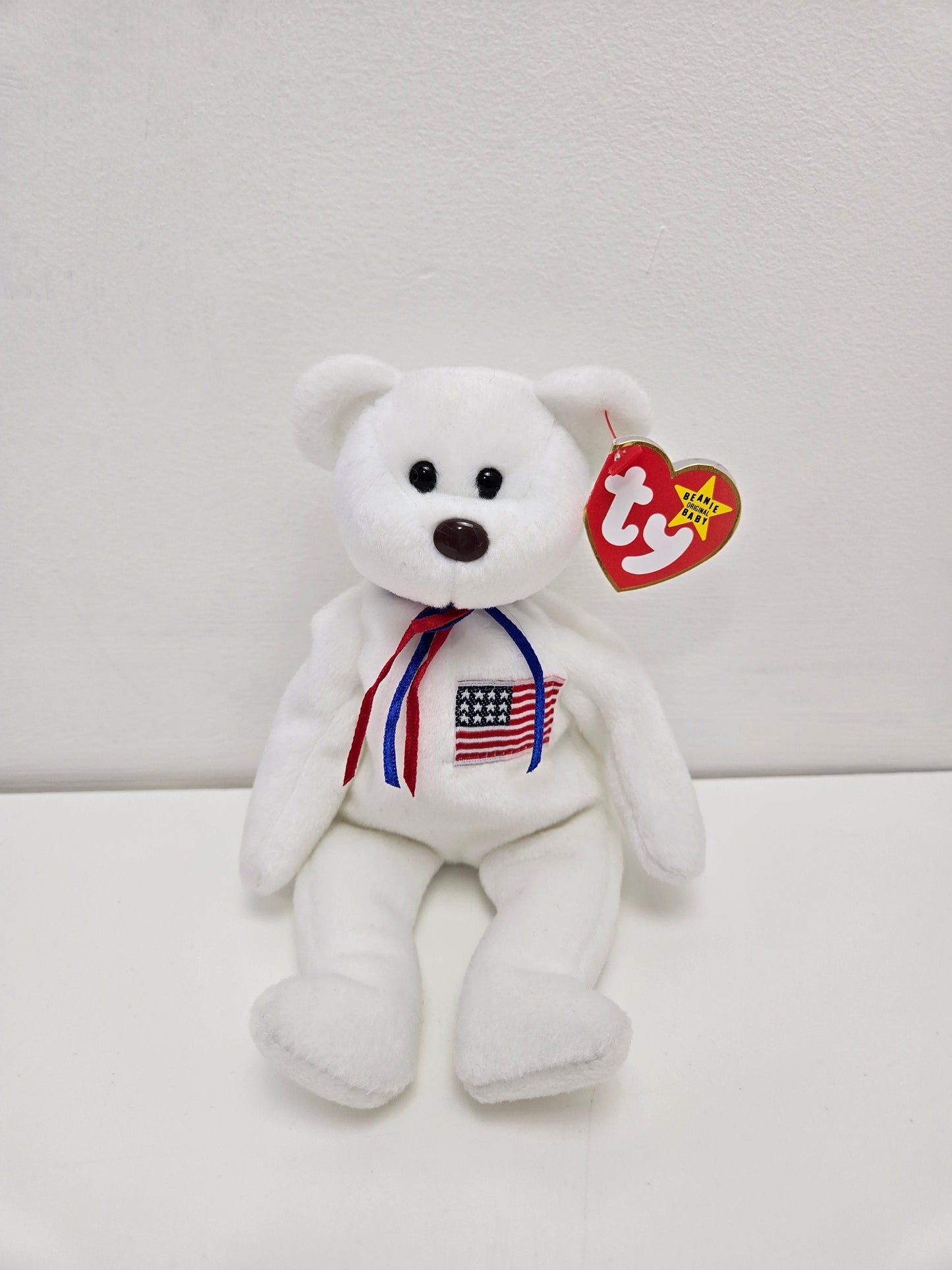 Ty Beanie Baby “Libearty” the White Patriotic Bear (8.5 inch)